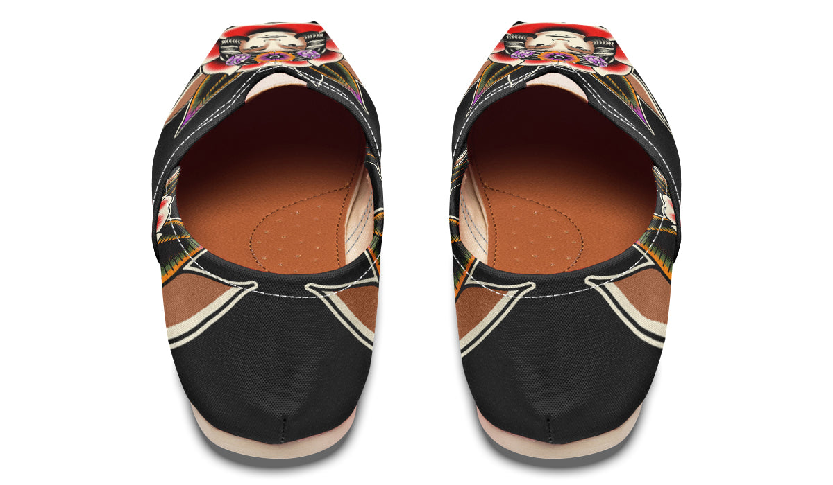 Blooming Girl Head Casual Shoes