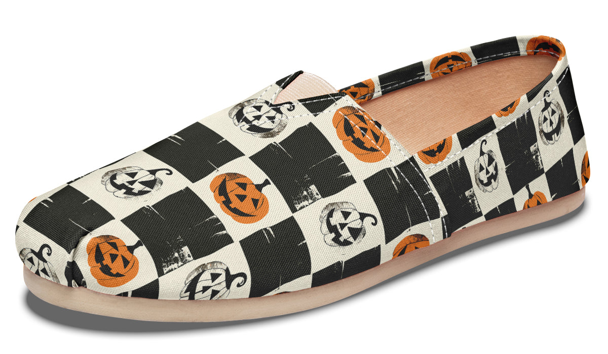 Checkered Pumpkins Casual Shoes
