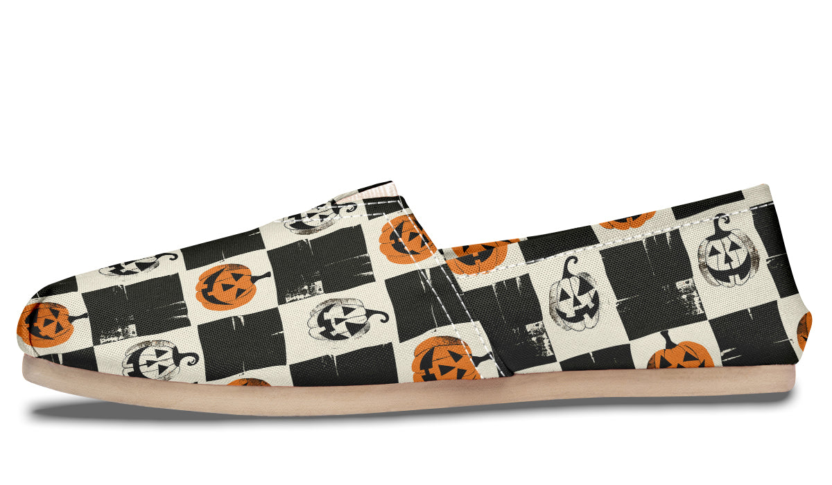 Checkered Pumpkins Casual Shoes