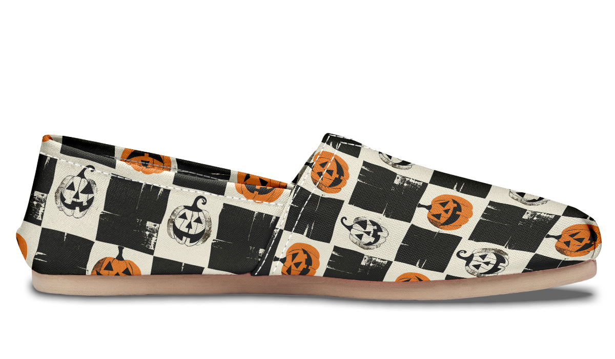 Checkered Pumpkins Casual Shoes