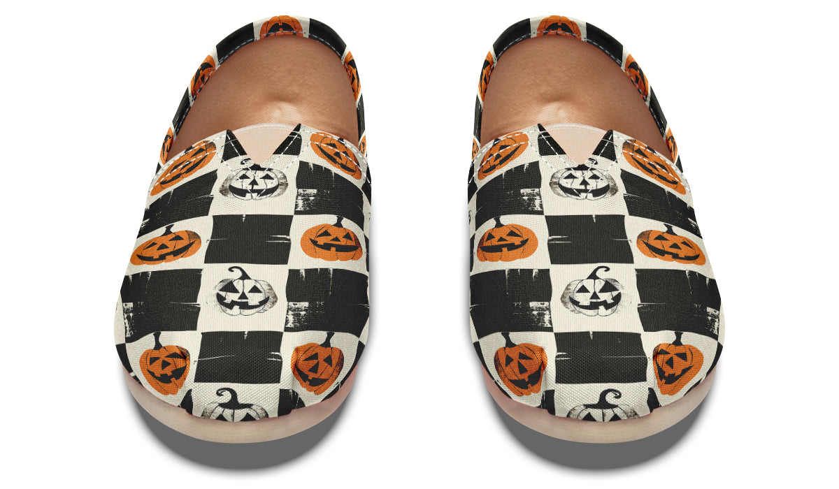 Checkered Pumpkins Casual Shoes