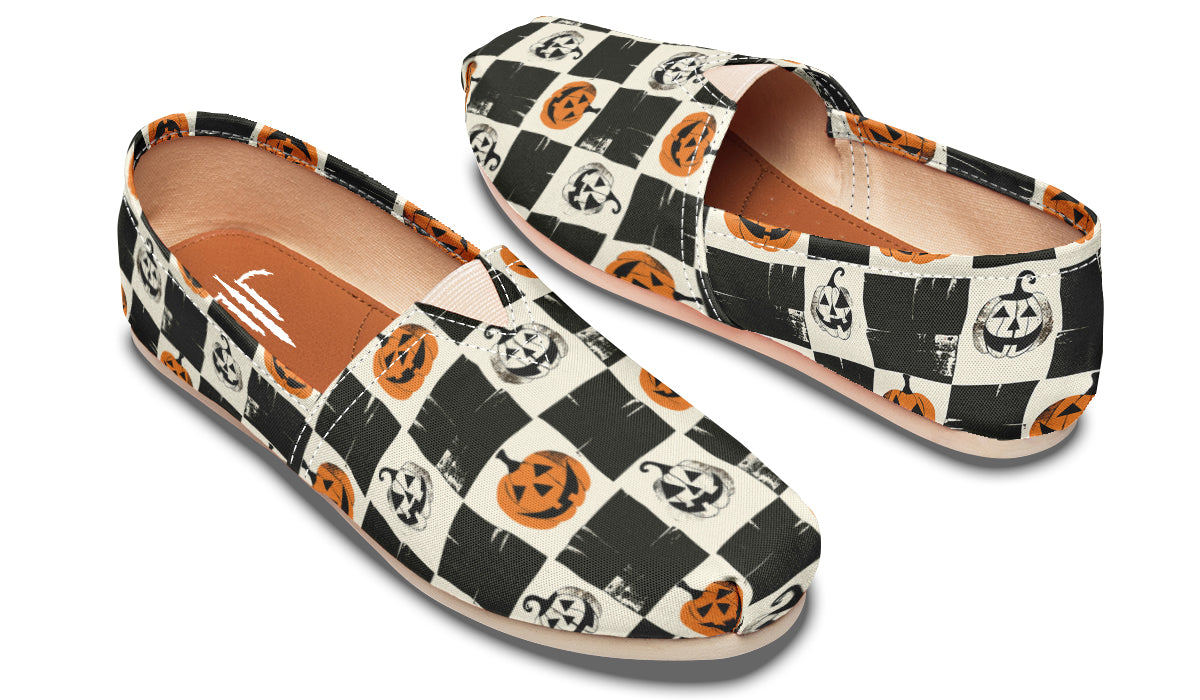 Checkered Pumpkins Casual Shoes