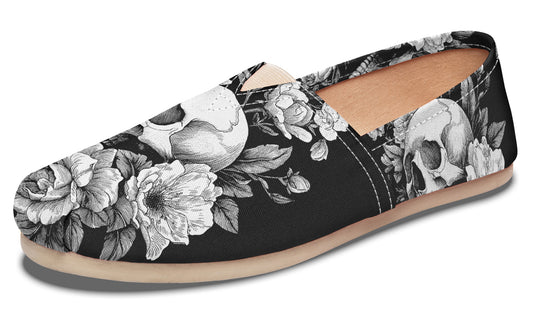 Flowering Skull Casual Shoes