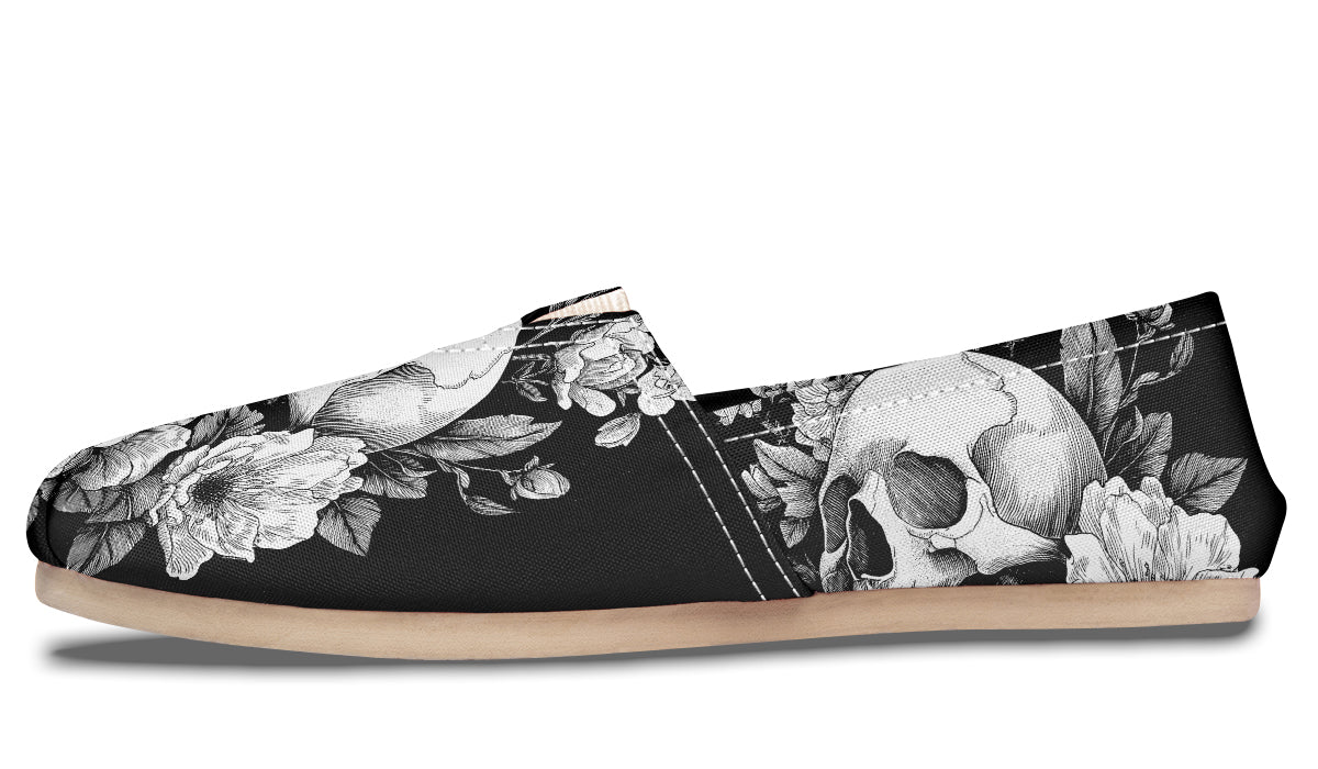 Flowering Skull Casual Shoes
