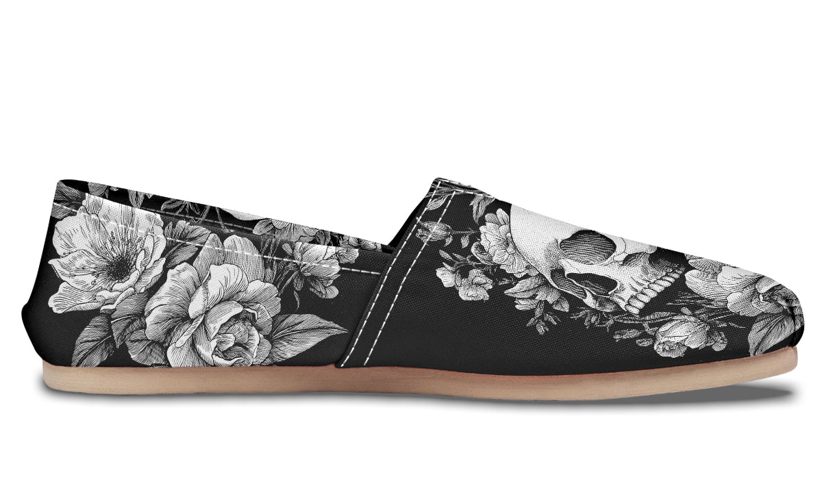 Flowering Skull Casual Shoes
