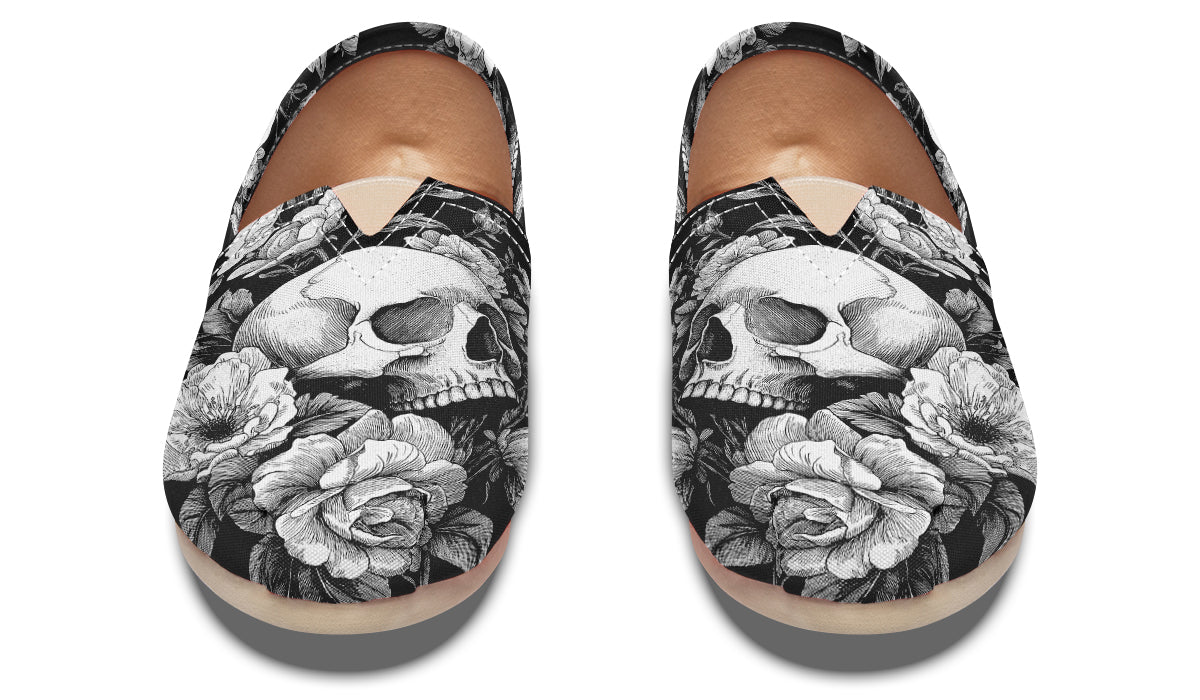 Flowering Skull Casual Shoes