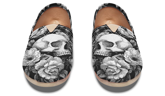 Flowering Skull Casual Shoes