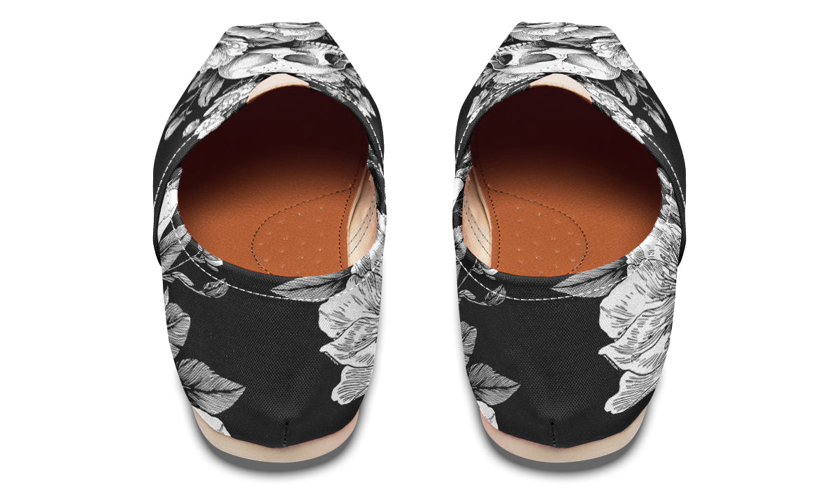 Flowering Skull Casual Shoes