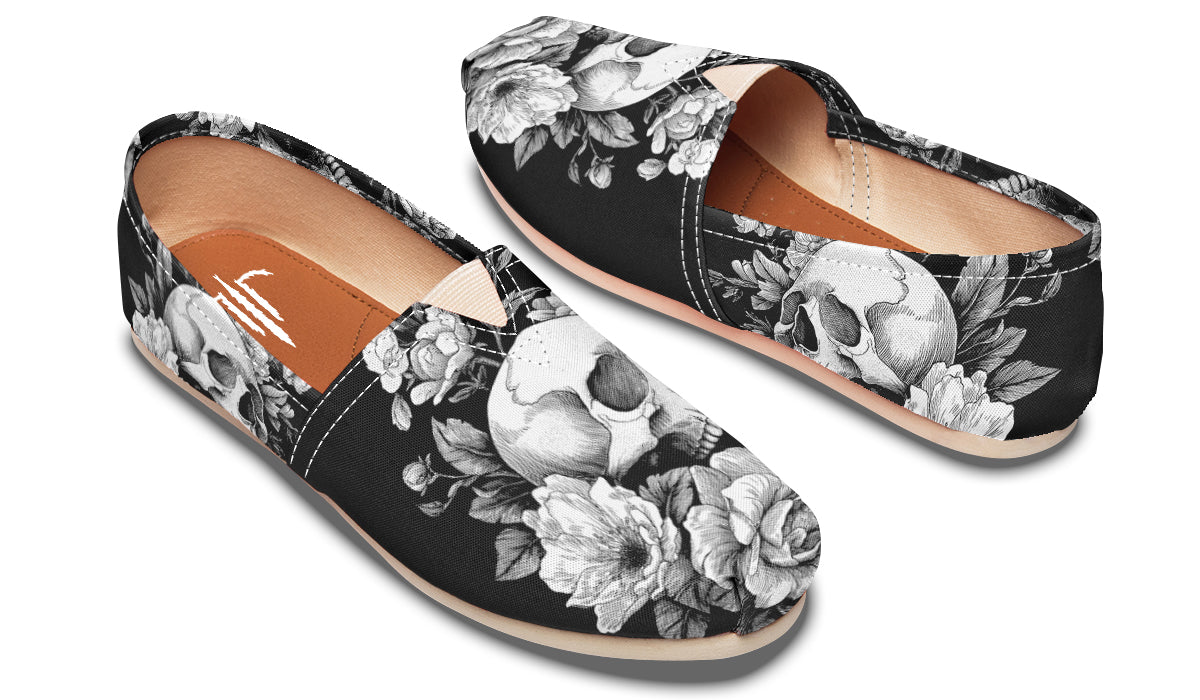 Flowering Skull Casual Shoes
