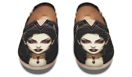 Neo Traditional Vampire Girl Casual Shoes