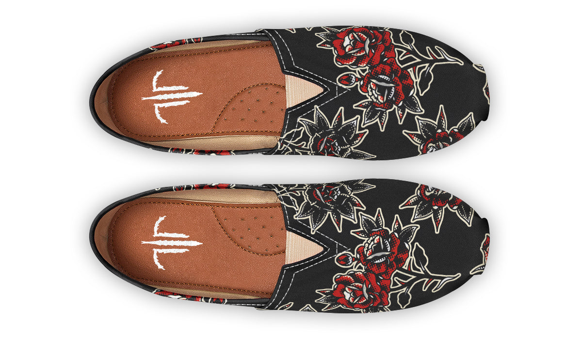 Rose Pattern Casual Shoes