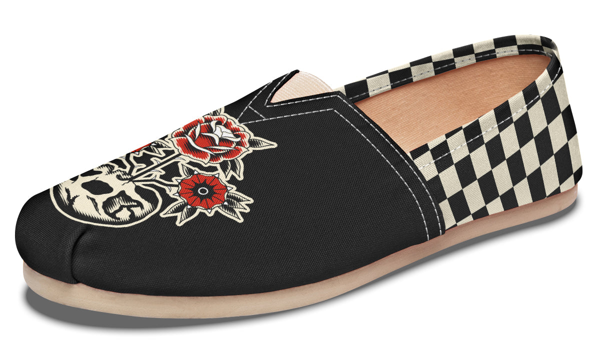 Skull Flowers Casual Shoes