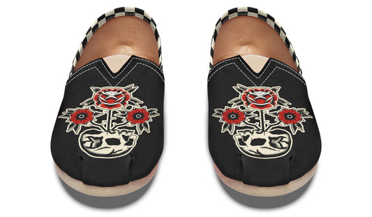 Skull Flowers Casual Shoes