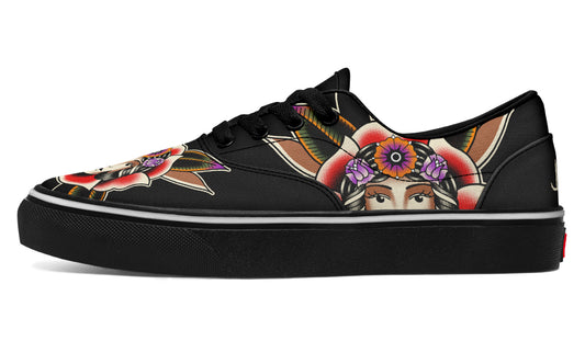 Blooming Girl Head Classic Shoes