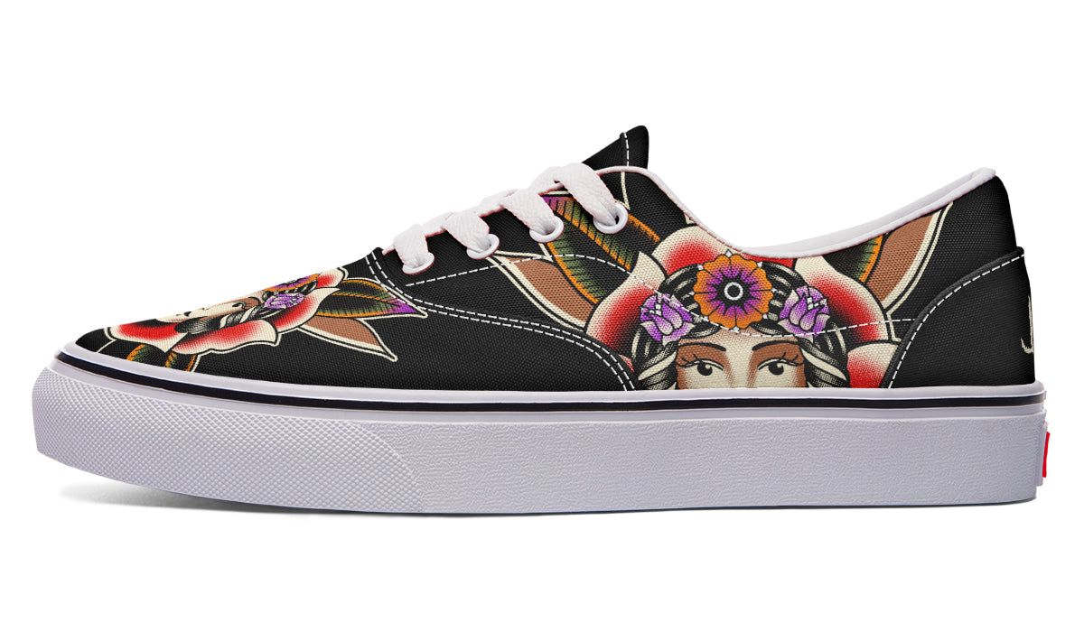 Blooming Girl Head Classic Shoes