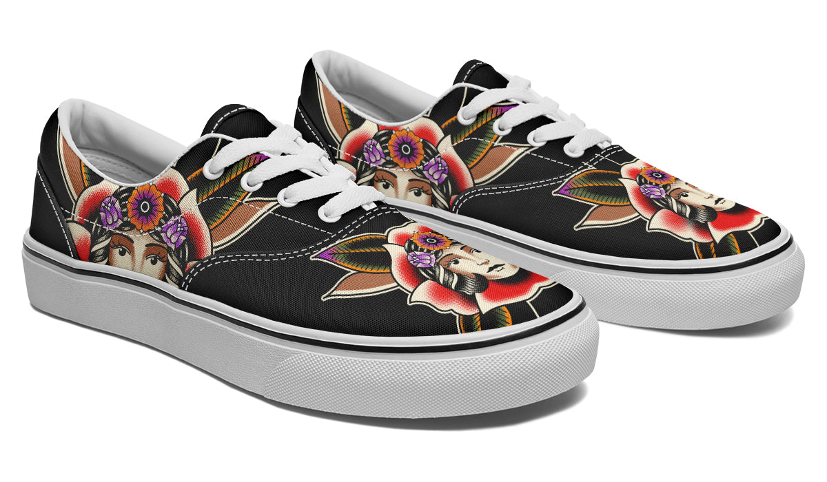 Blooming Girl Head Classic Shoes