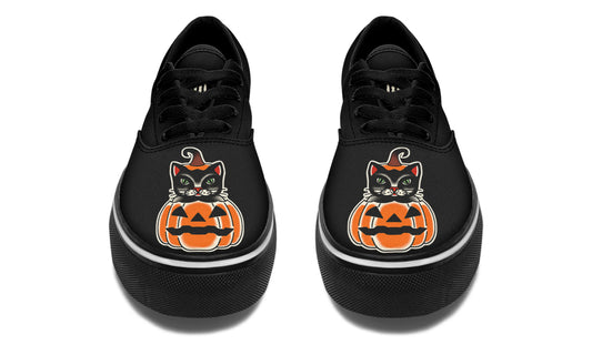 Pumpkin Cat Classic Shoes