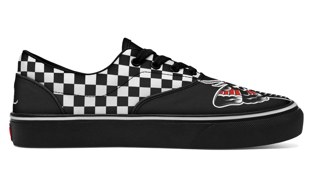 Checkered Death Moth Classic Shoes