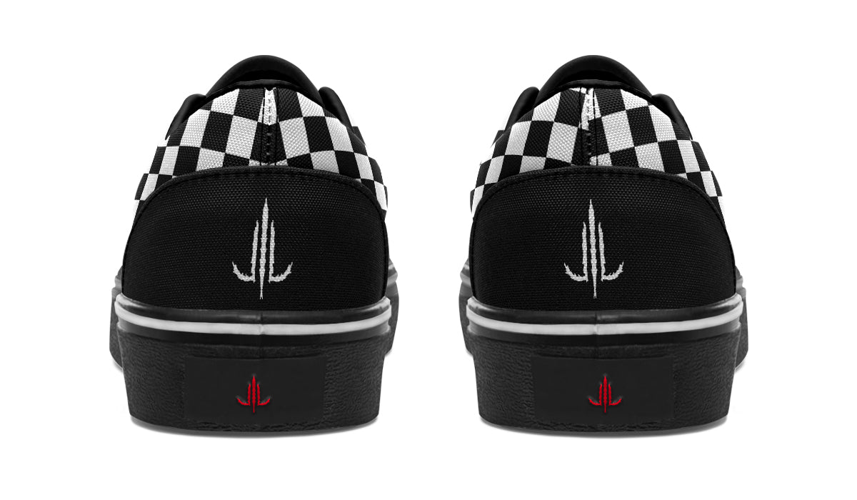 Checkered Death Moth Classic Shoes