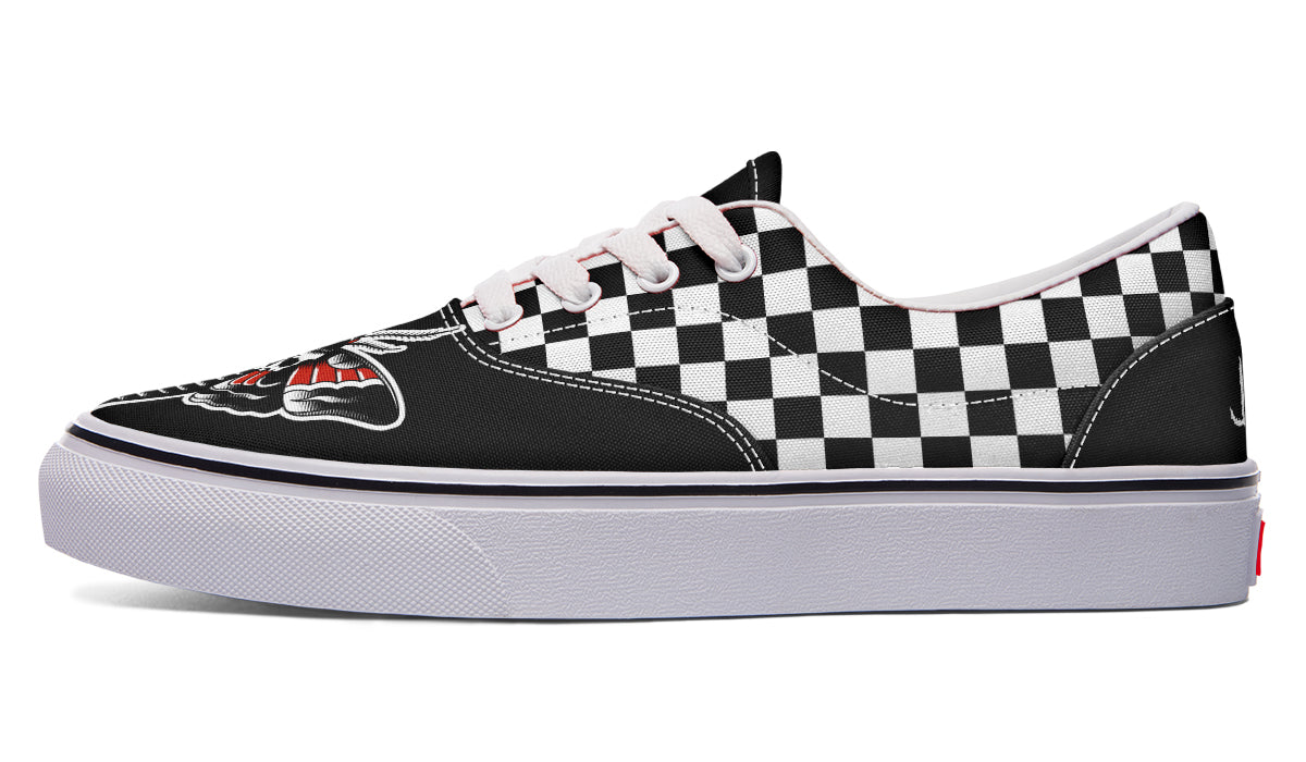 Checkered Death Moth Classic Shoes