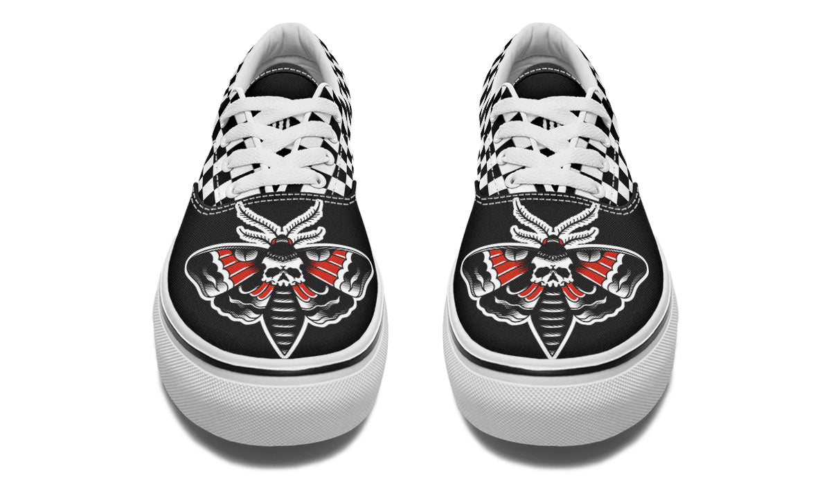 Checkered Death Moth Classic Shoes