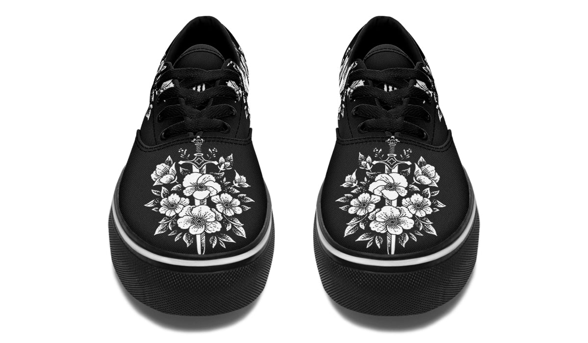 Minimalist Dagger Flowers Classic Shoes