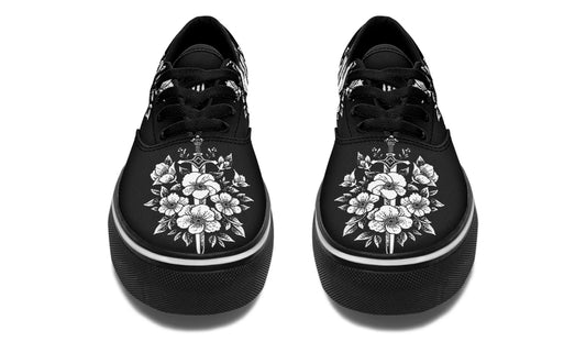 Minimalist Dagger Flowers Classic Shoes