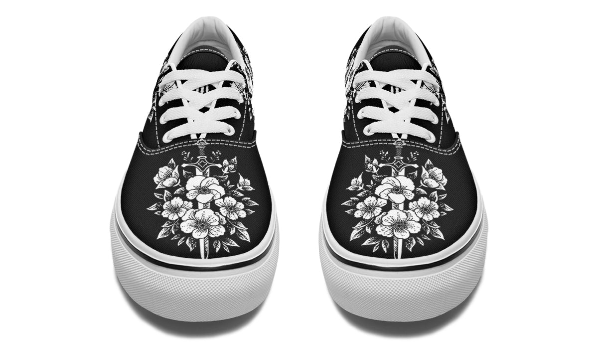 Minimalist Dagger Flowers Classic Shoes