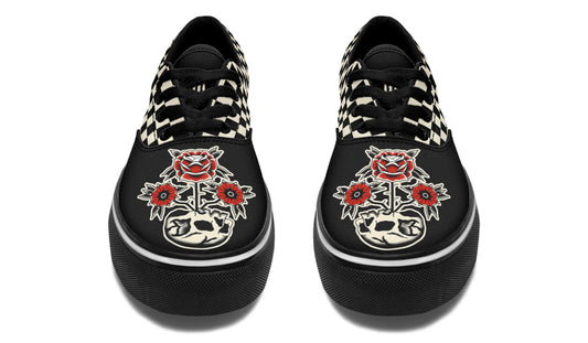 Skull Flowers Classic Shoes