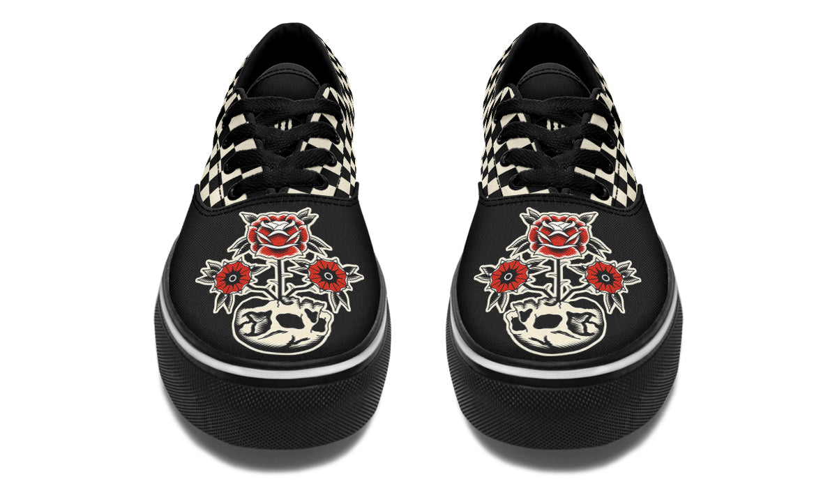 Skull Flowers Classic Shoes