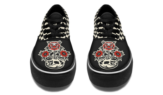 Skull Flowers Classic Shoes