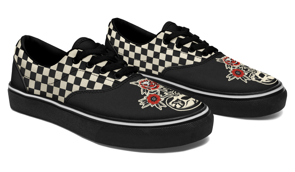 Skull Flowers Classic Shoes