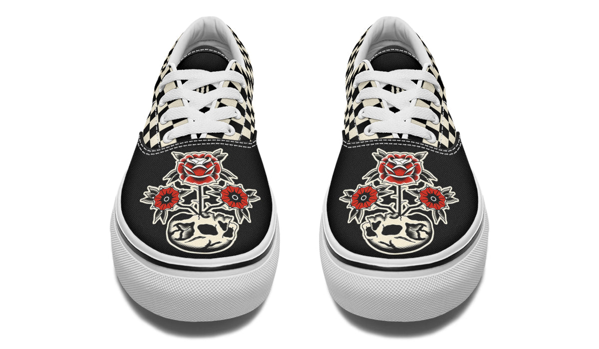 Skull Flowers Classic Shoes