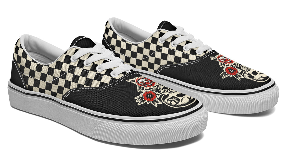 Skull Flowers Classic Shoes