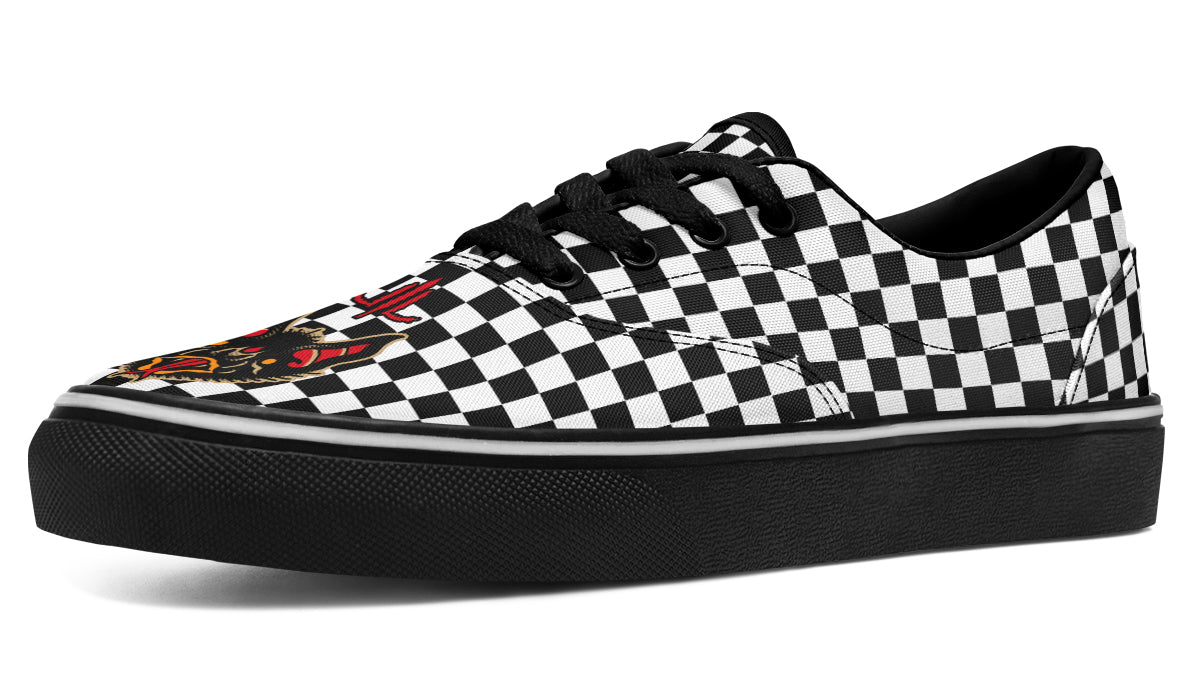 Vampire Bat Checkered Classic Shoes