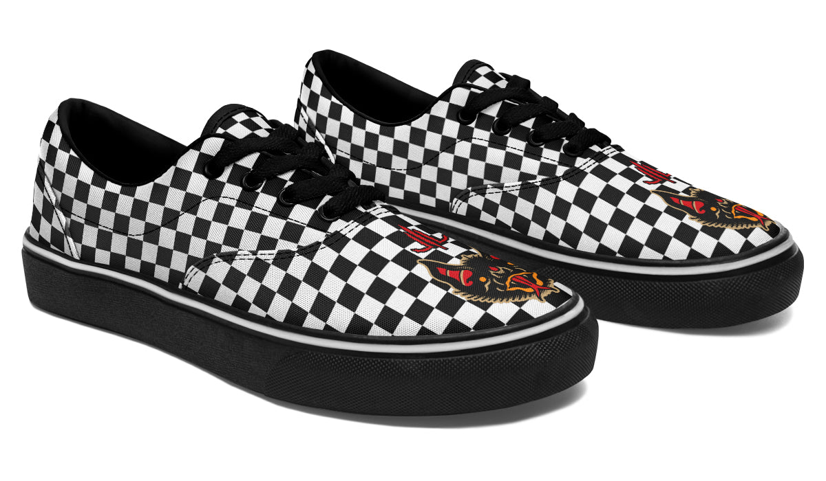 Vampire Bat Checkered Classic Shoes