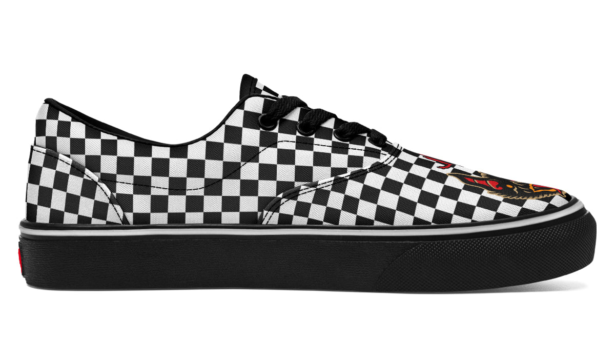 Vampire Bat Checkered Classic Shoes