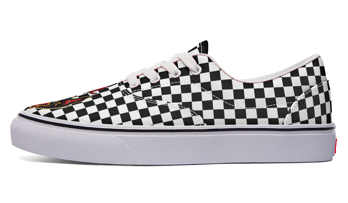 Vampire Bat Checkered Classic Shoes