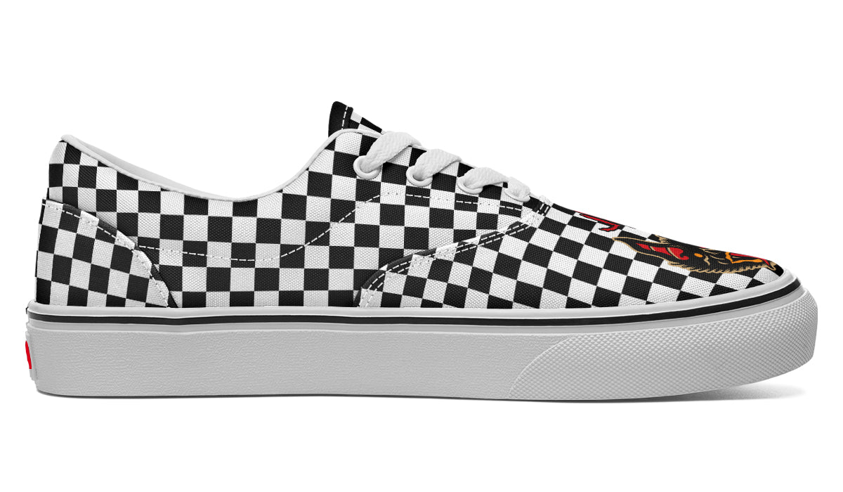 Vampire Bat Checkered Classic Shoes