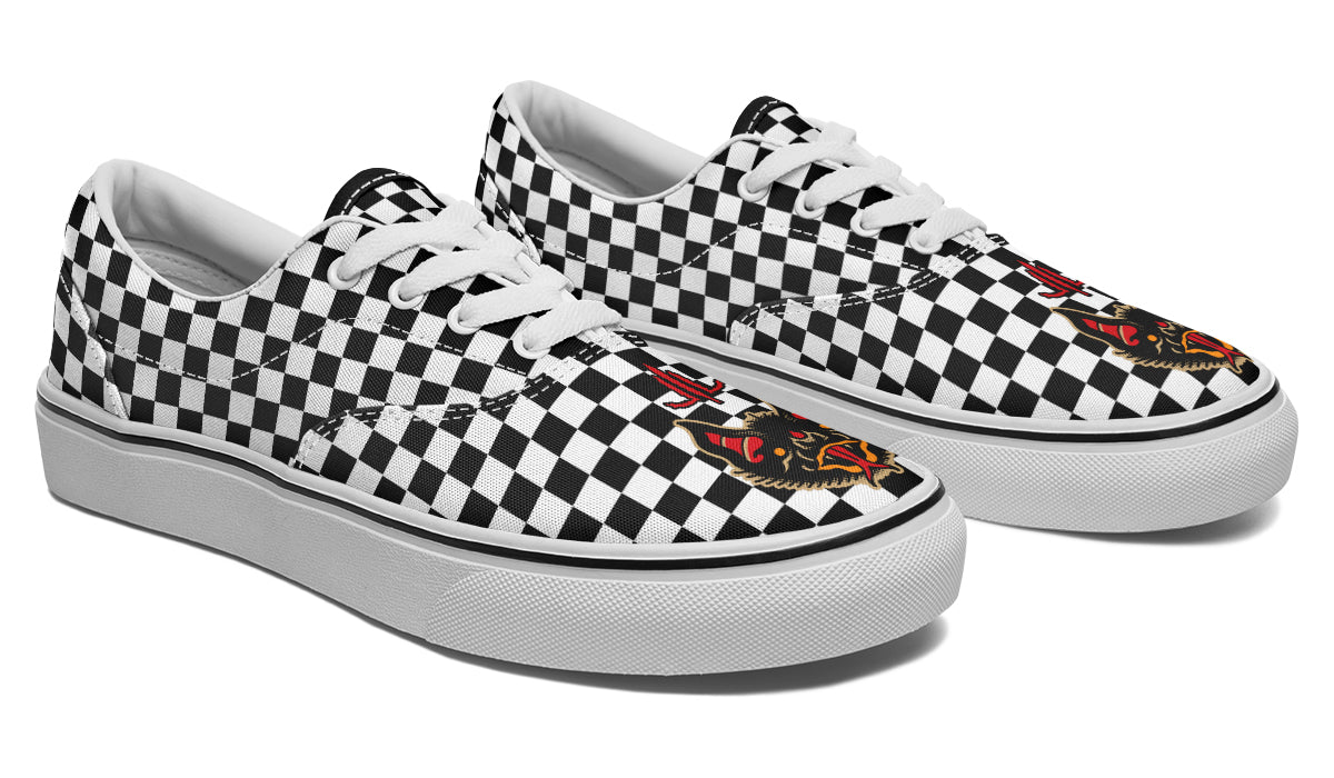 Vampire Bat Checkered Classic Shoes