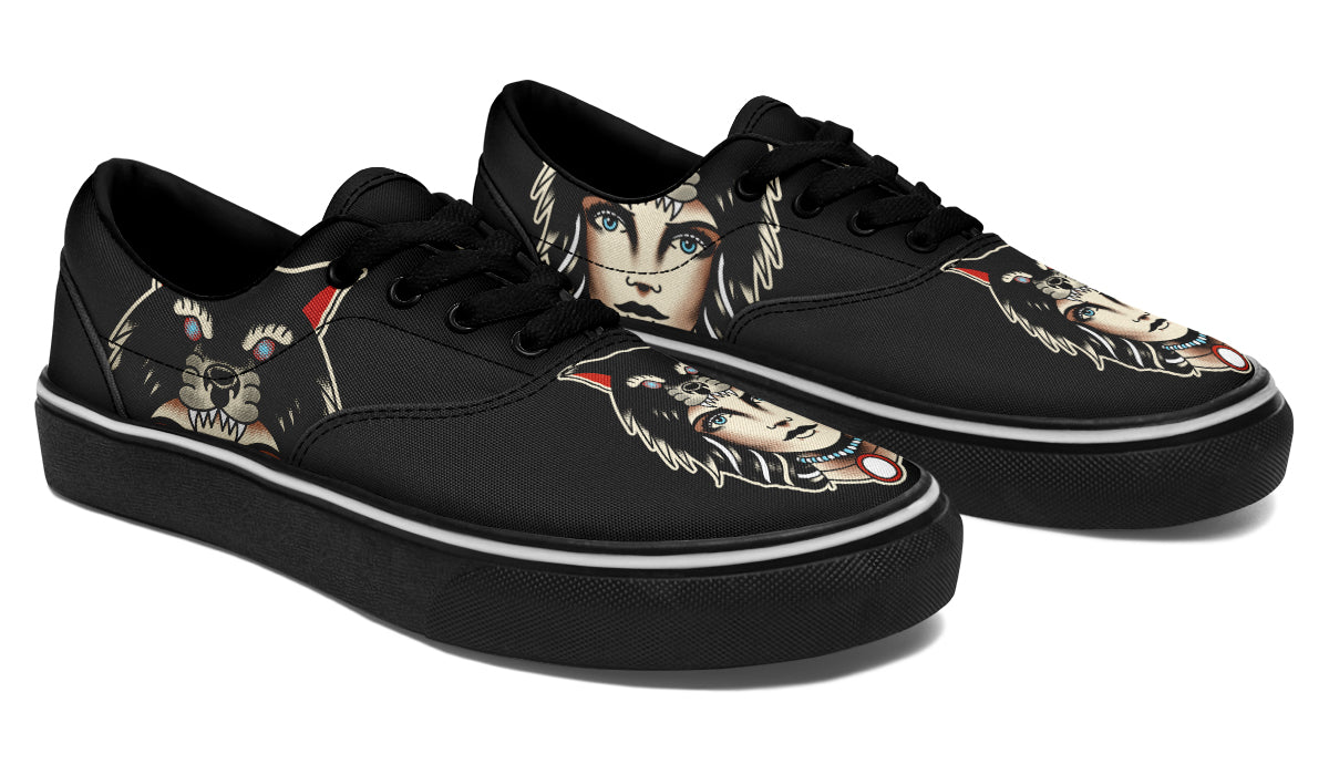Wolf Cowl Girl Head Classic Shoes