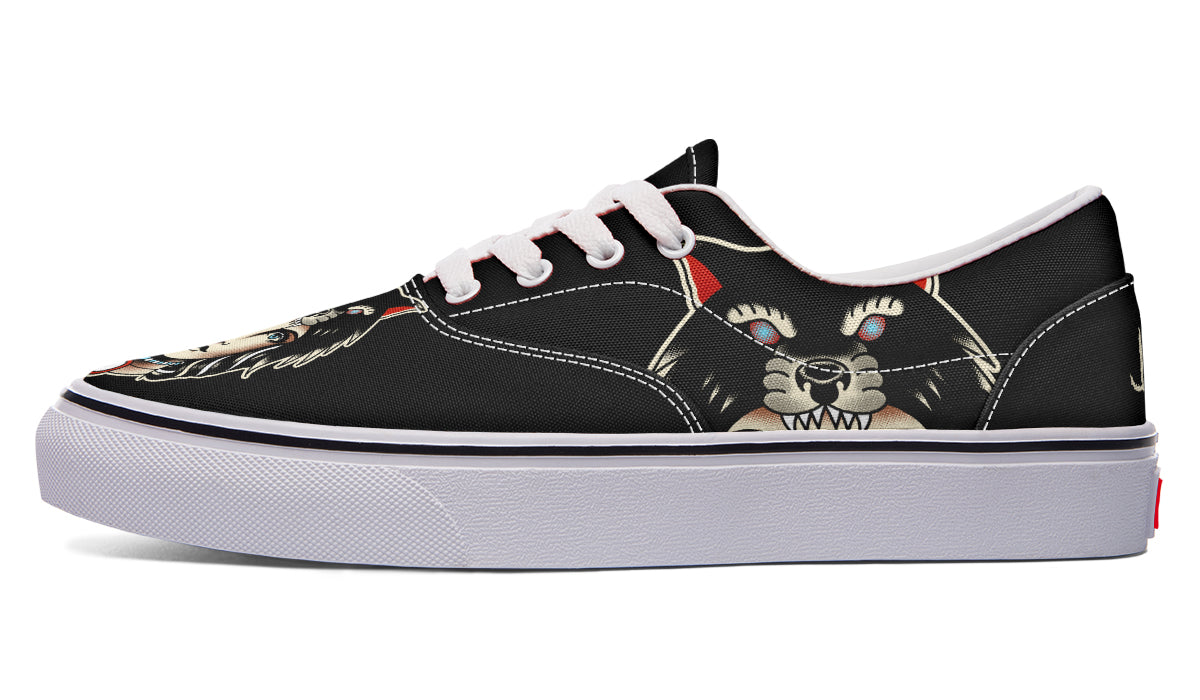 Wolf Cowl Girl Head Classic Shoes