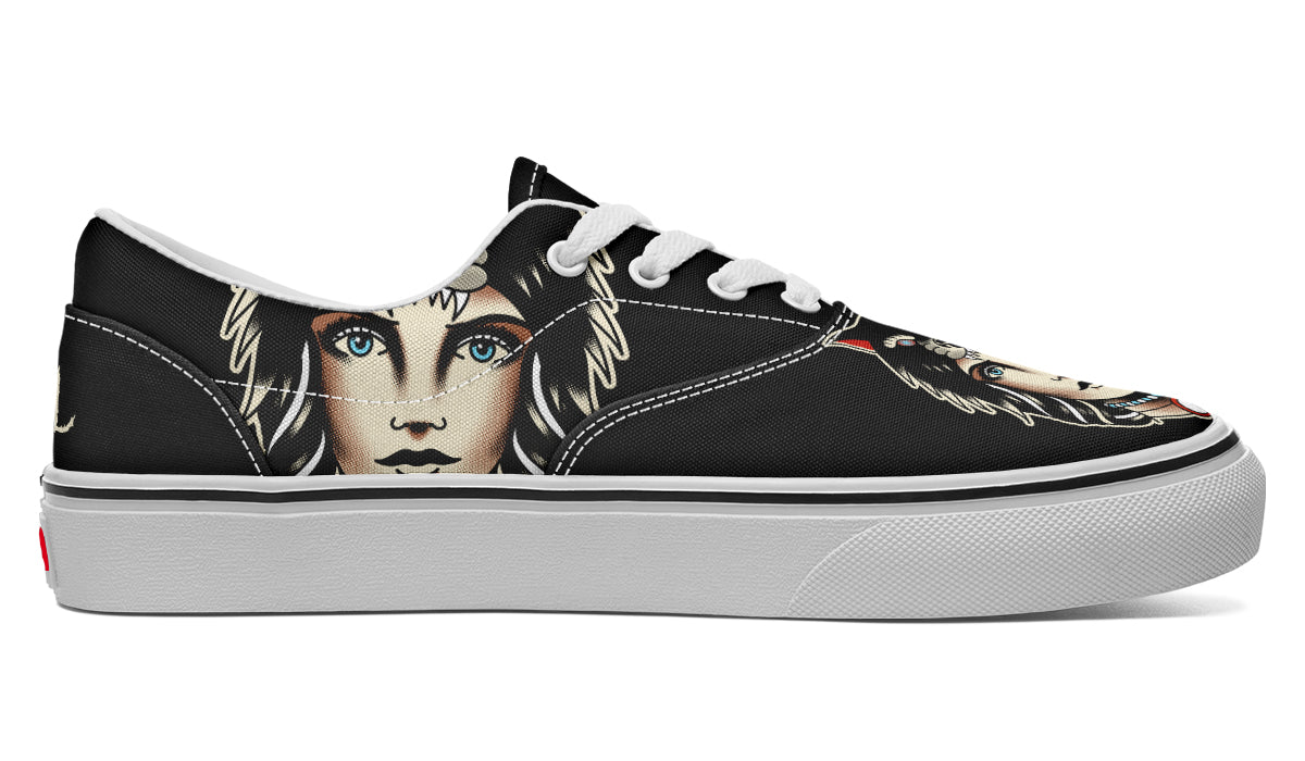 Wolf Cowl Girl Head Classic Shoes