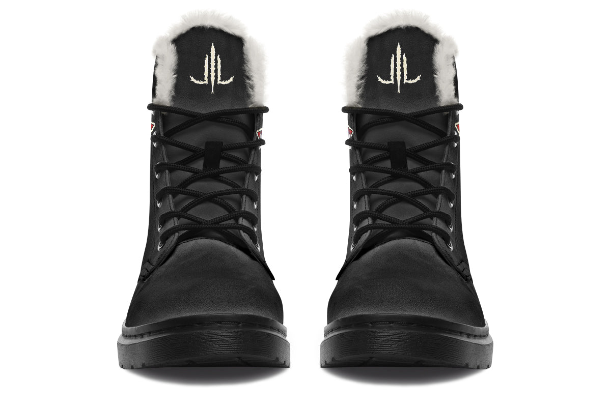Black Rose Comfy Boots