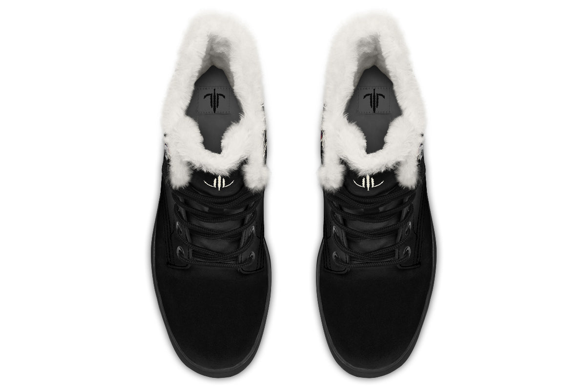 Black Rose Comfy Boots