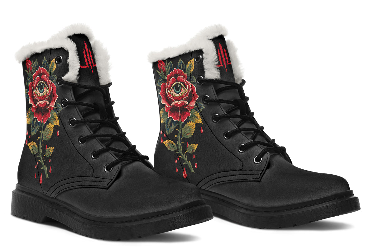 Bleeding Eye Rose Comfy Boots