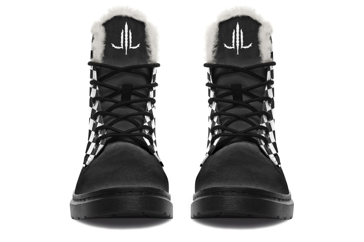 Checkered Bats V2 Comfy Boots