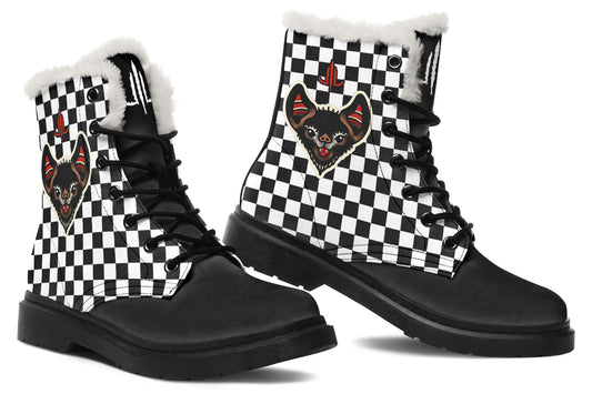 Checkered Bats V2 Comfy Boots