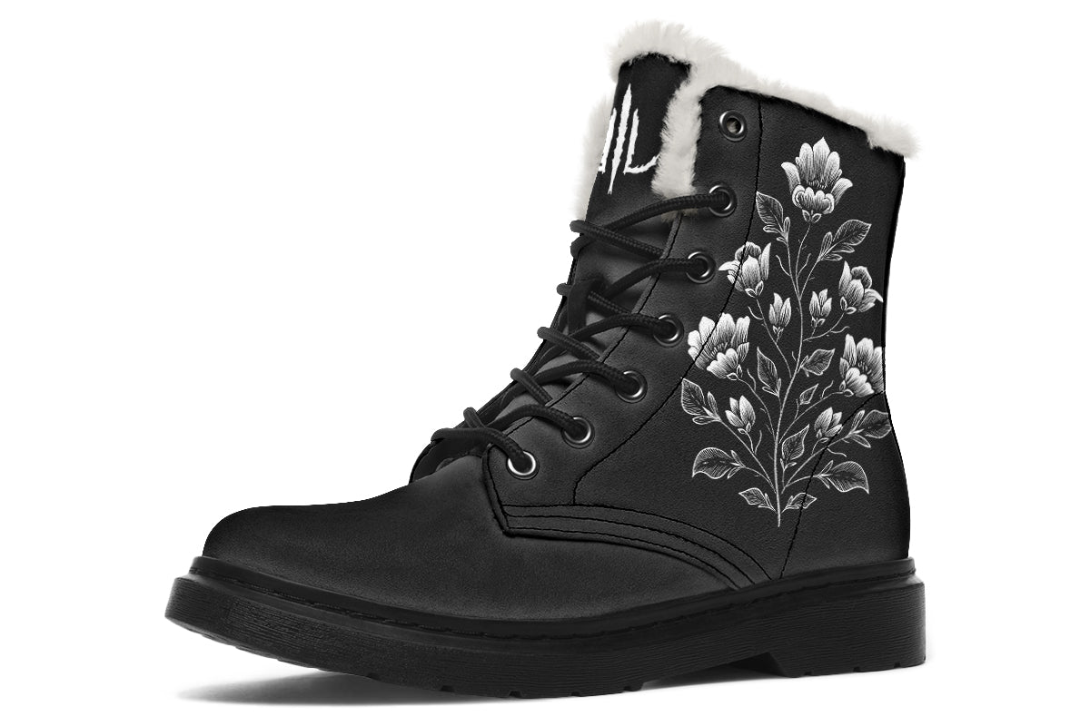 Floral Minimalist Comfy Boots
