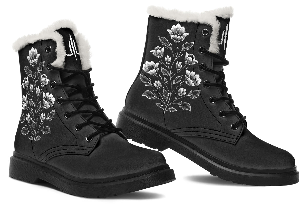 Floral Minimalist Comfy Boots